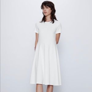 Zara Basic White T-shirt Dress